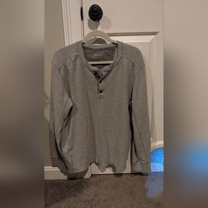 Men's Eddie Bauer Half button crew waffle shirt